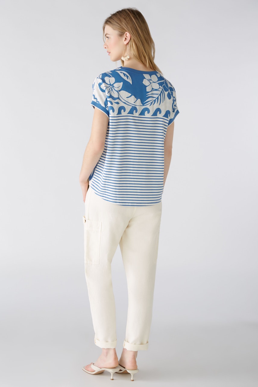 Bild 3 von Blouse shirt - white blue in white blue | Oui