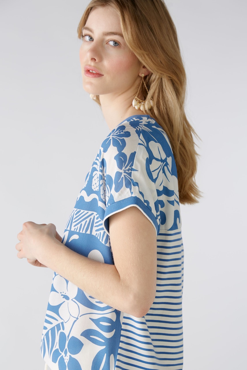 Bild 5 von Blouse shirt - white blue in white blue | Oui