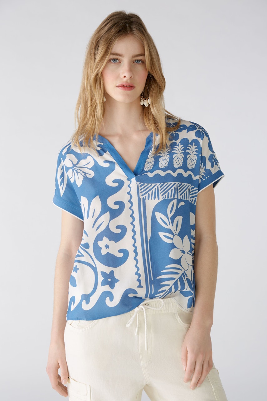Bild 1 von Blouse shirt - white blue in white blue | Oui