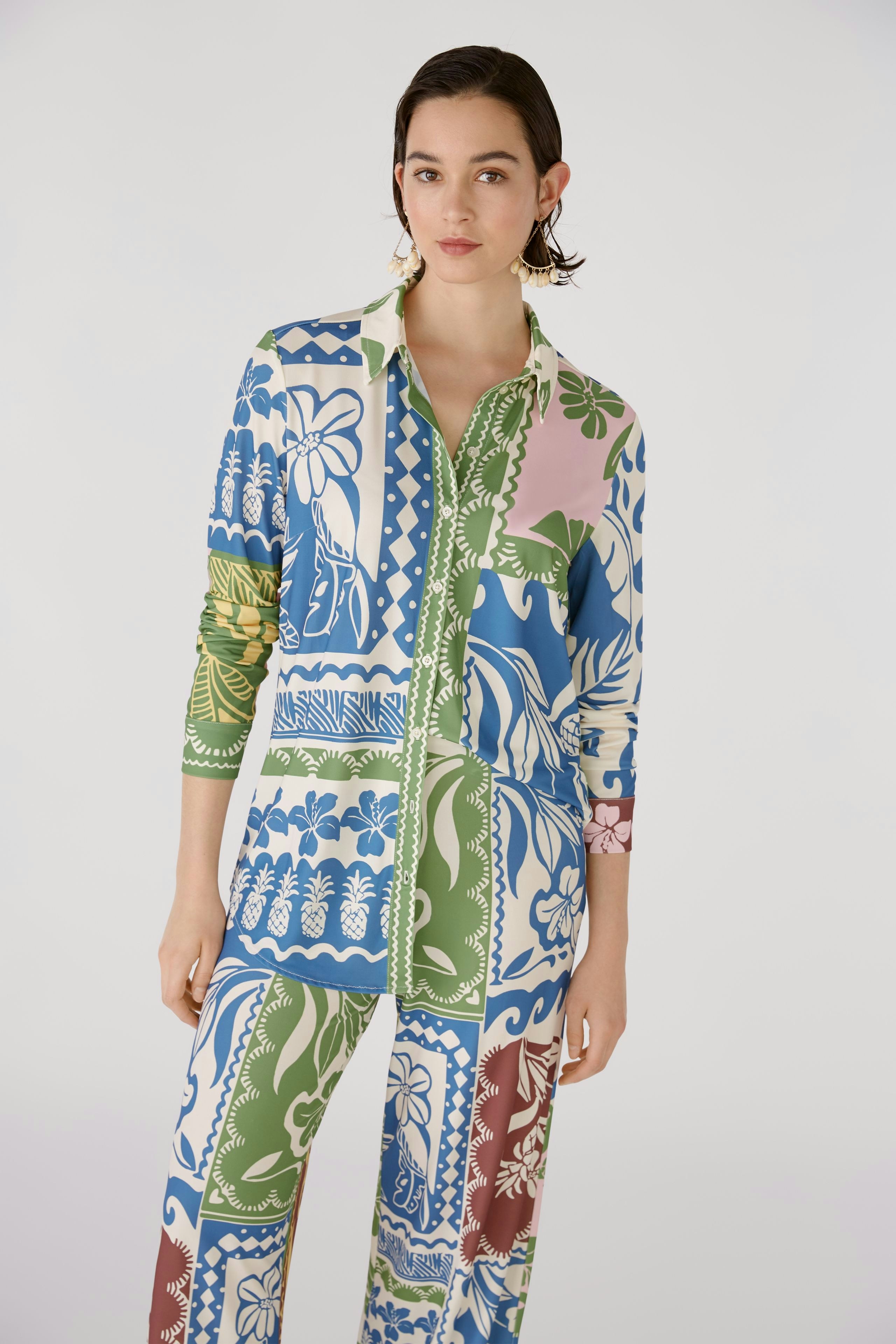 Bild 2 von Hemdbluse - blue green in blue green | Oui