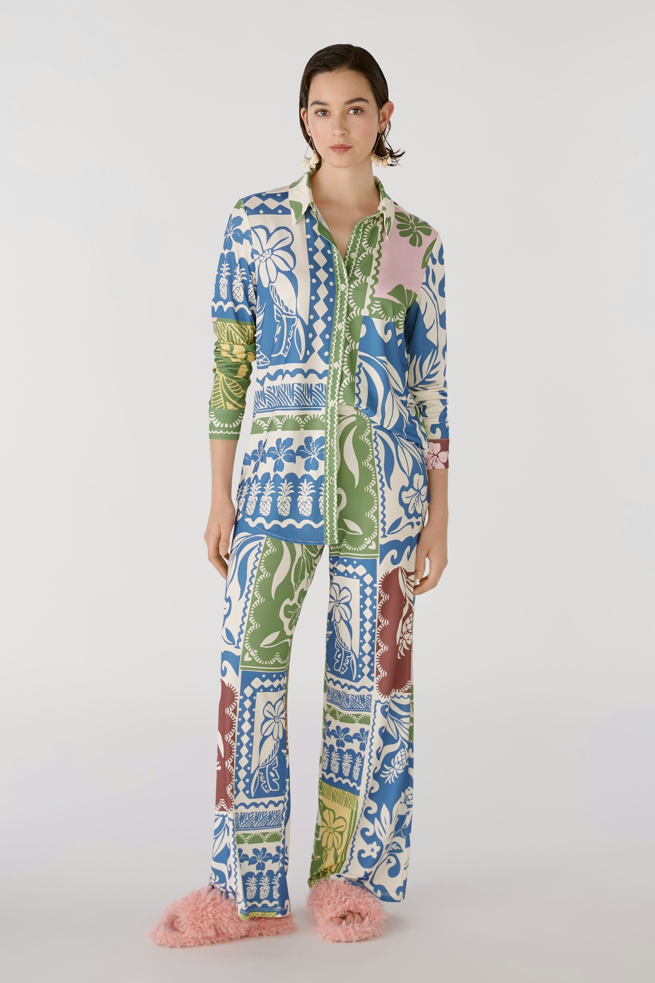 Bild 1 von Hemdbluse - blue green in blue green | Oui