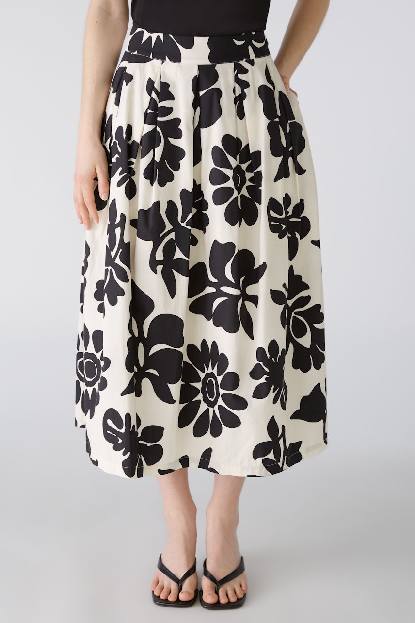 Bild 2 von Midi skirt - offwhite black in offwhite black | Oui