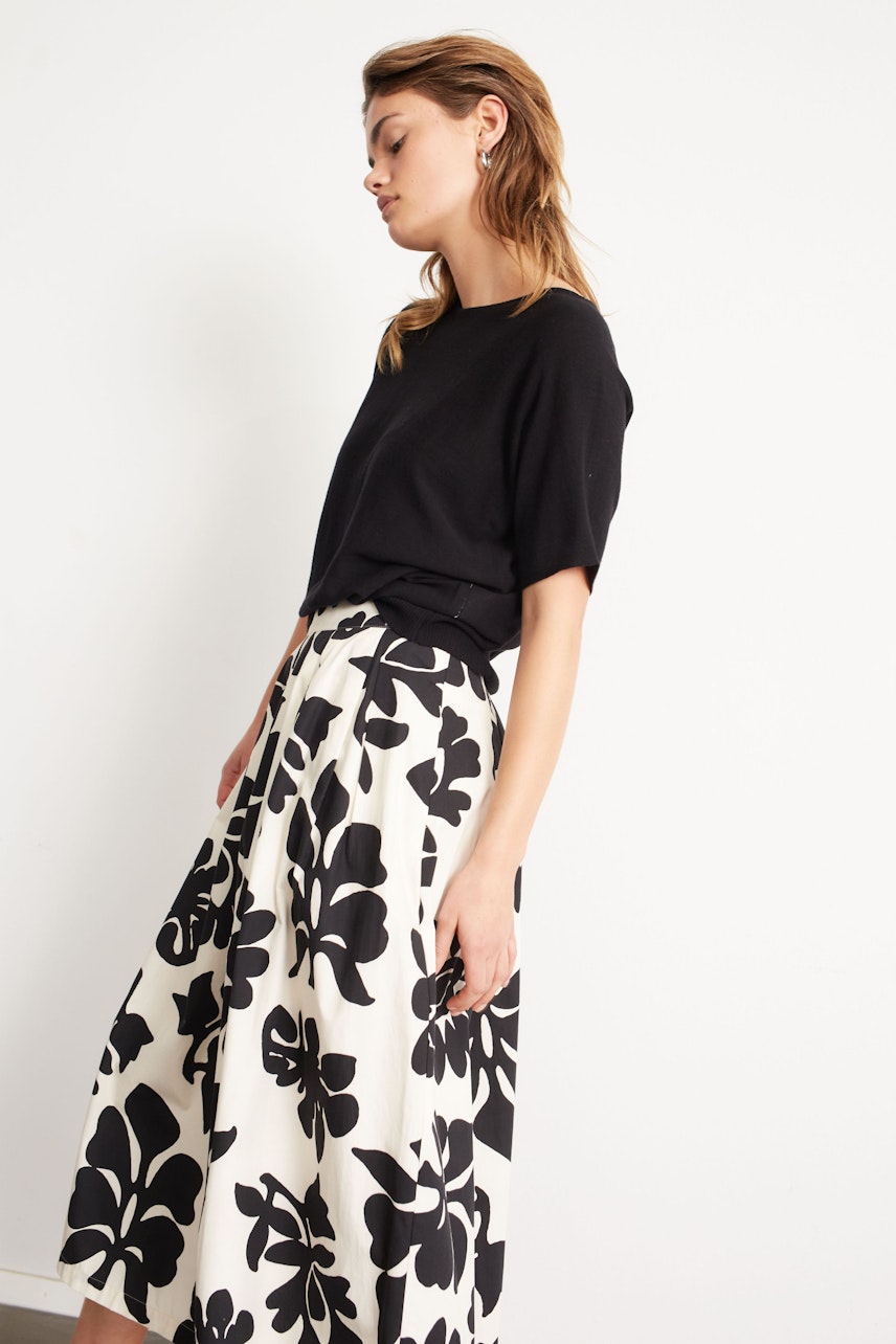 Bild 5 von Midi skirt - offwhite black in offwhite black | Oui