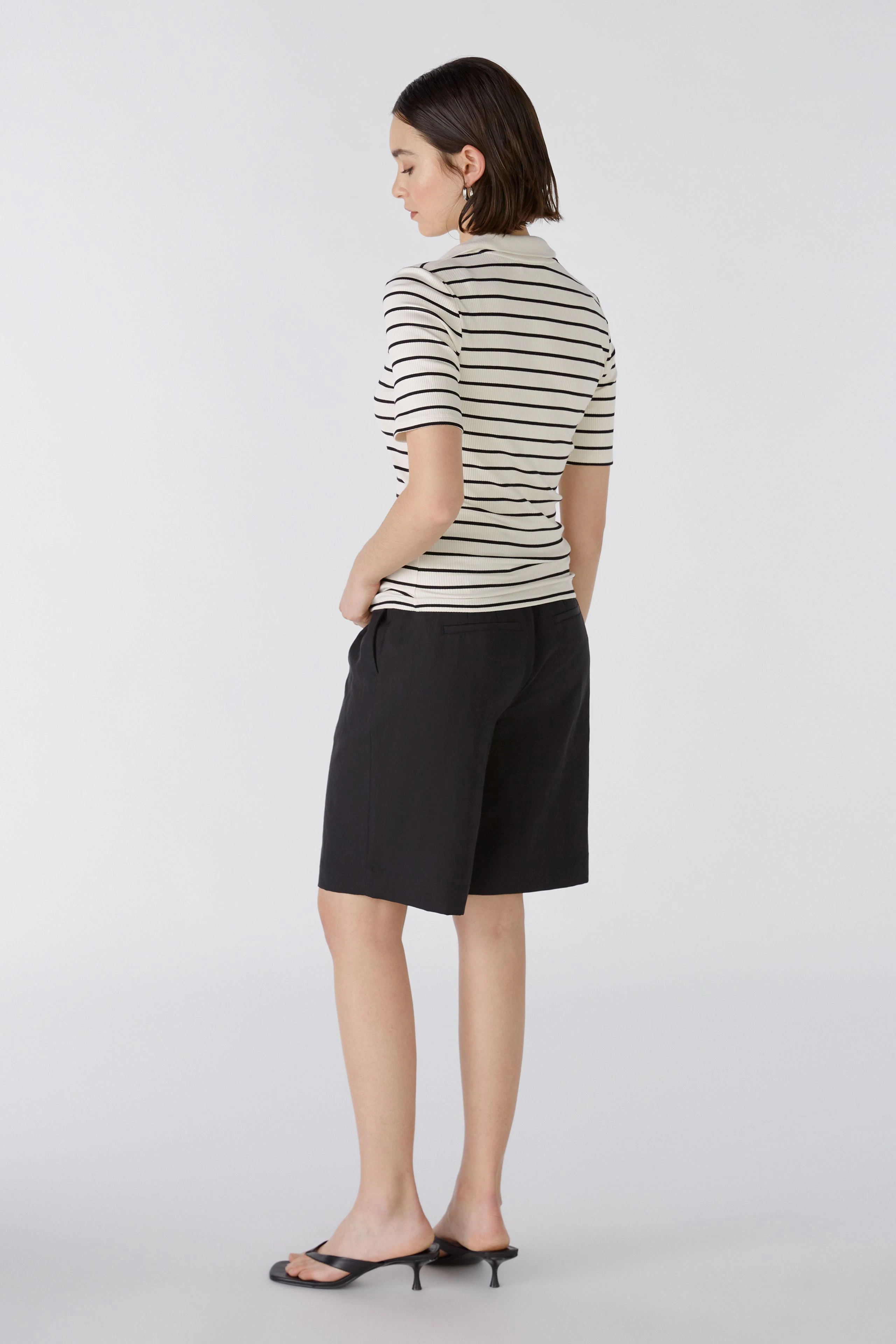 Image 3 of Polo shirt - offwhite black in offwhite black | Oui