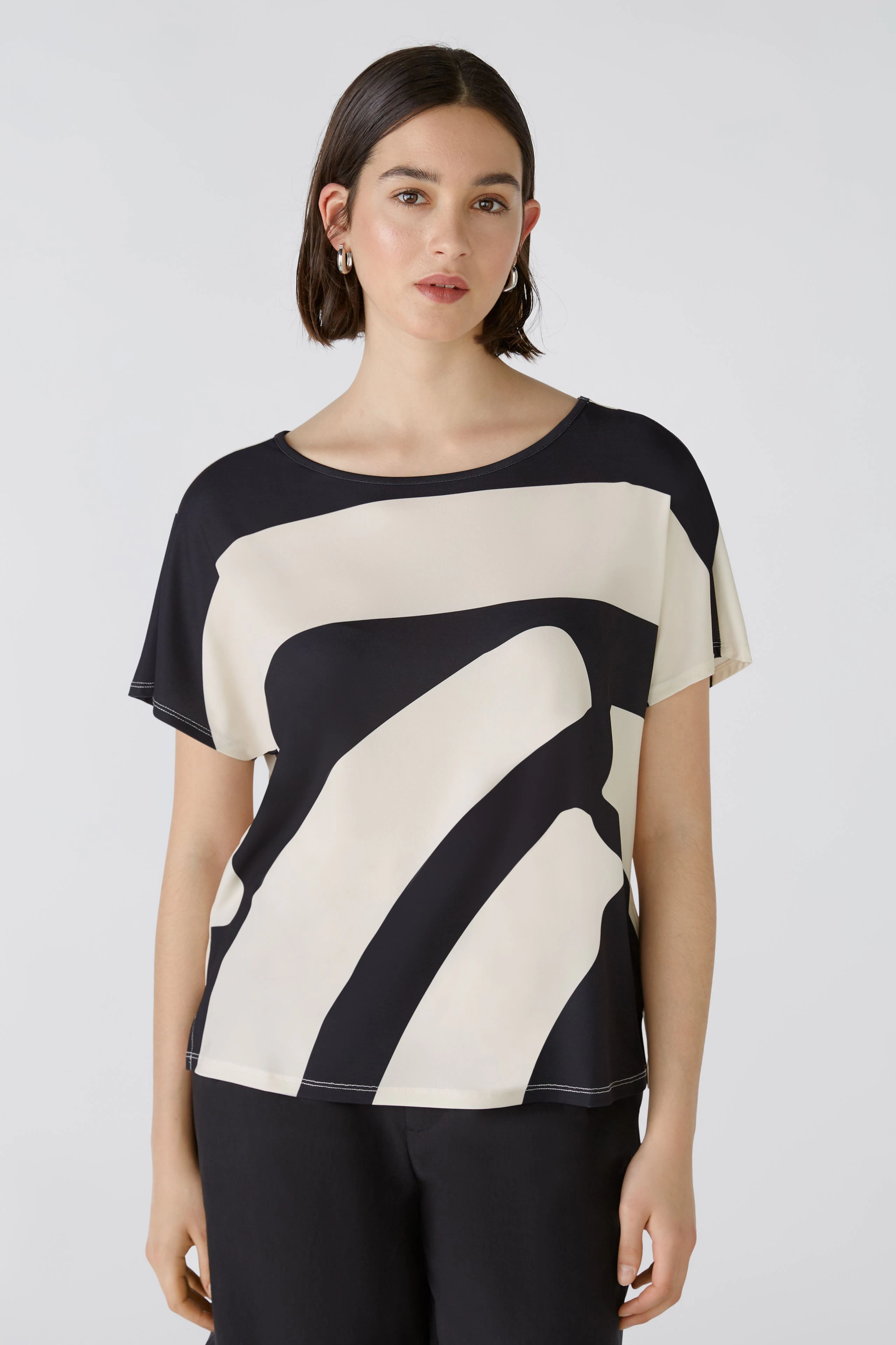 Image 2 of Blouse - black offwhite in black offwhite | Oui