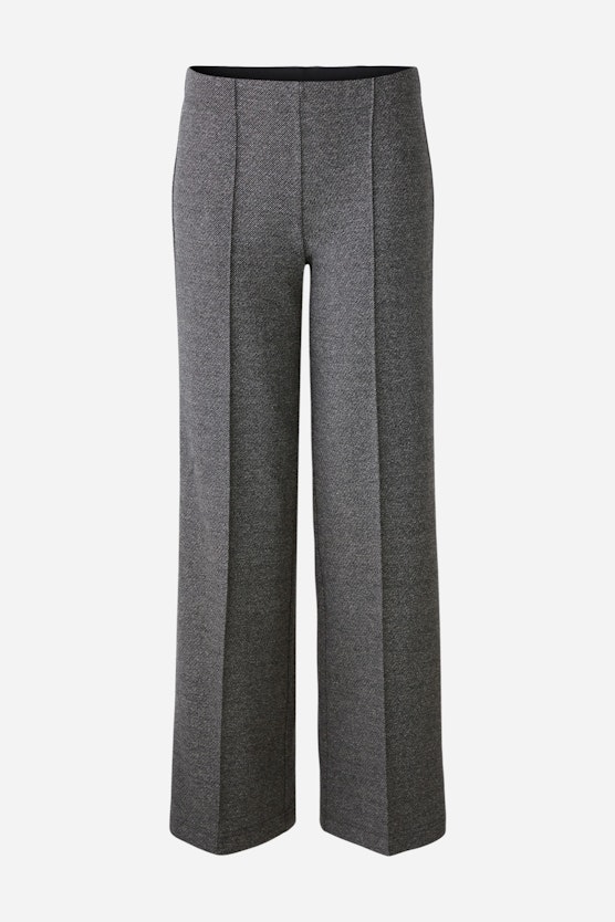 Slip-on trousers - black offwhite