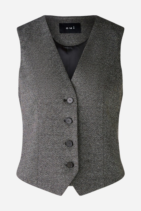 Waistcoat - black offwhite