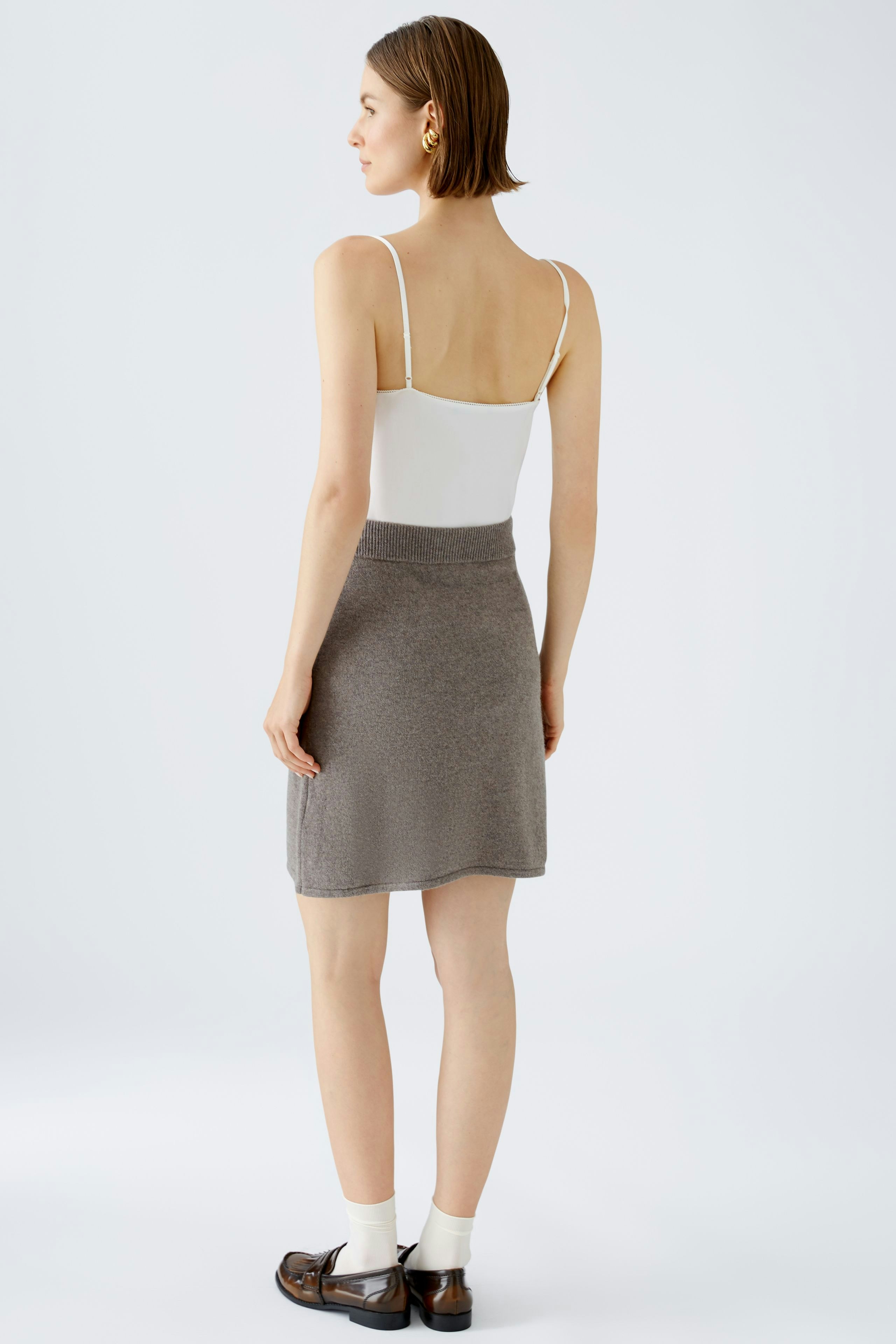 Knitted skirt - smoky taupe
