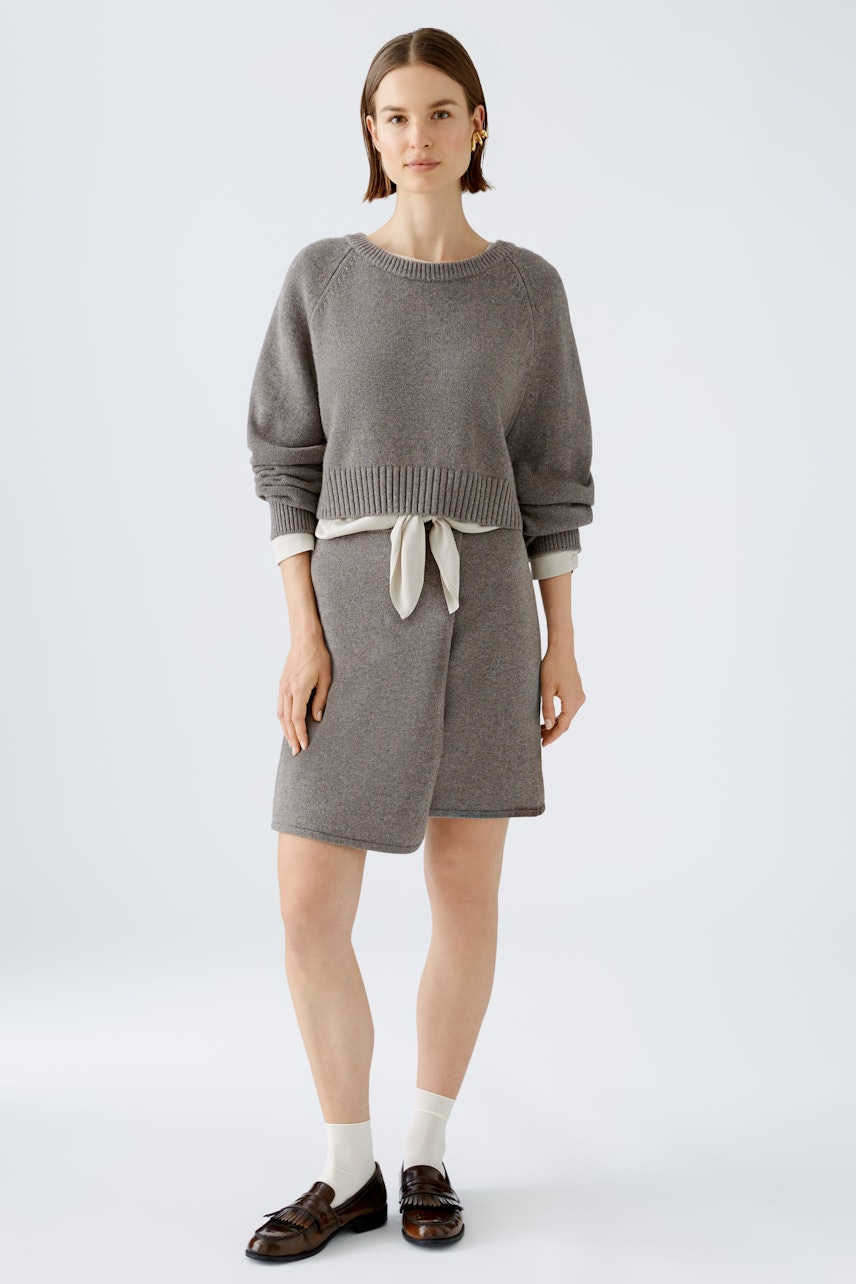 Bild 1 von Knitted skirt - smoky taupe in smoky taupe | Oui