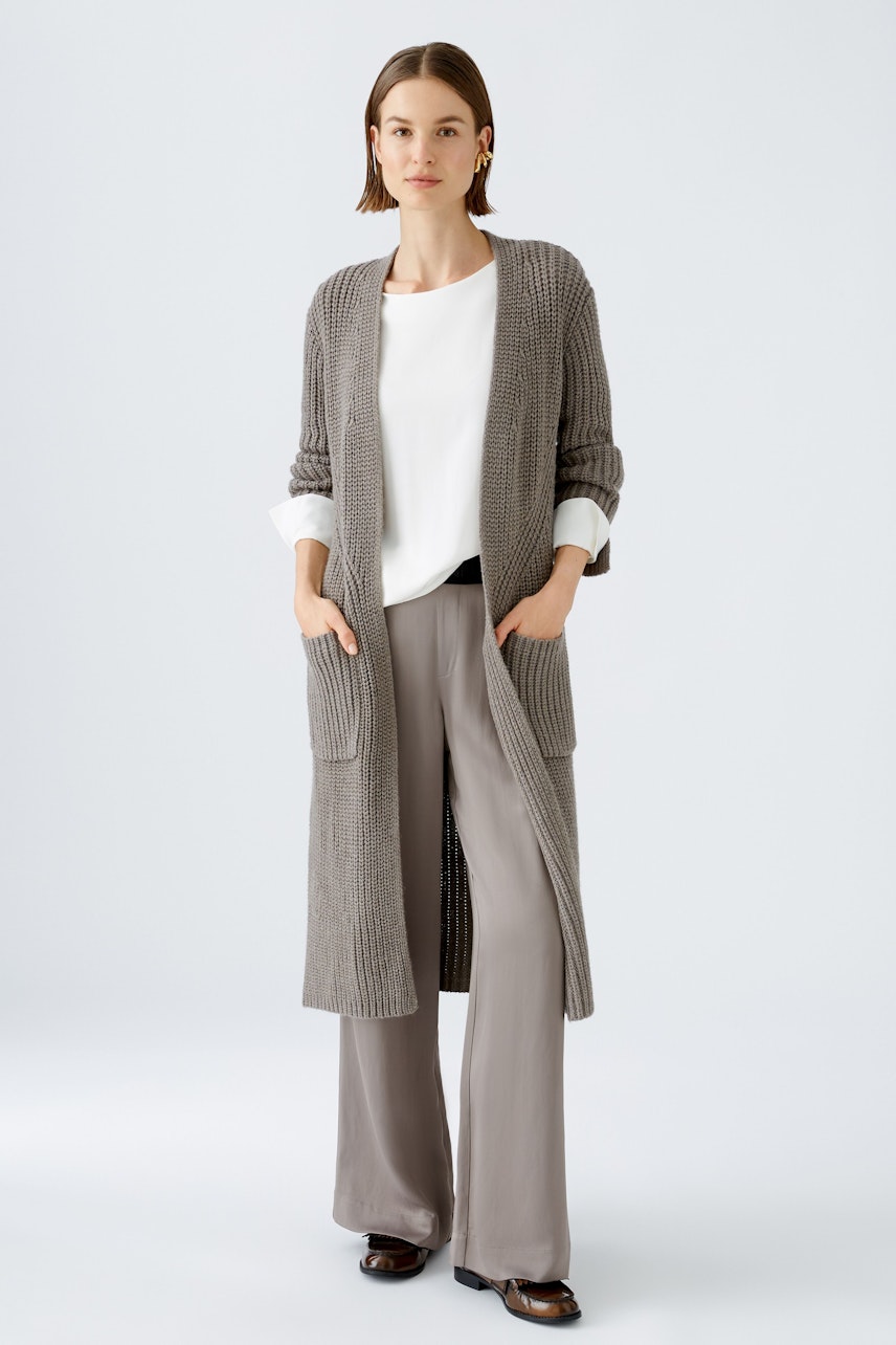 Bild 2 von Knitted coat - smoky taupe in smoky taupe | Oui