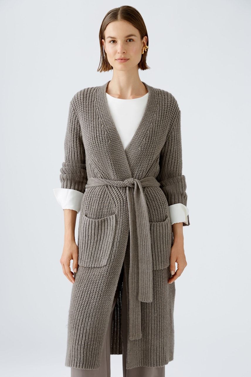 Bild 1 von Knitted coat - smoky taupe in smoky taupe | Oui