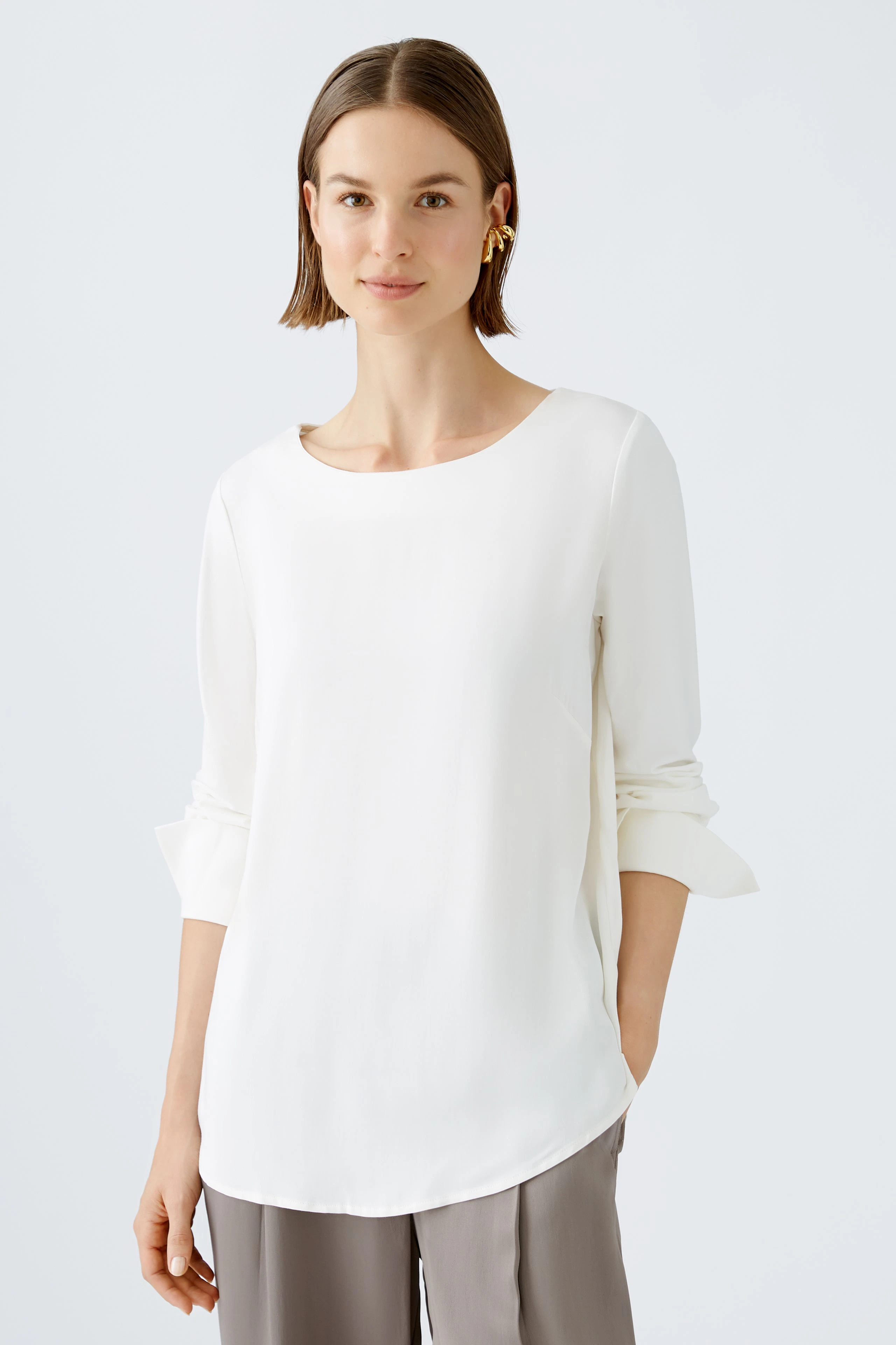 Image 3 of Blouse shirt - cloud dancer in cloud dancer | Oui
