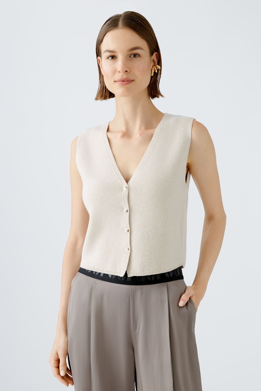 Bild 3 von Knitted waistcoat - light beige mel in light beige mel | Oui