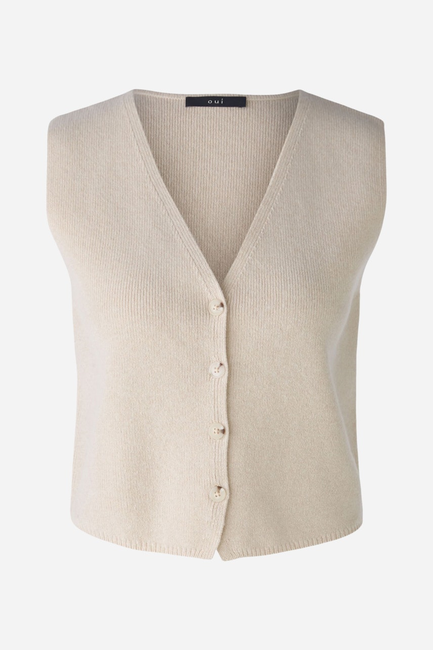 Bild 6 von Knitted waistcoat - light beige mel in light beige mel | Oui