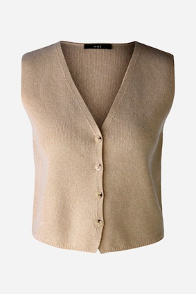 Knitted waistcoat - beigemel