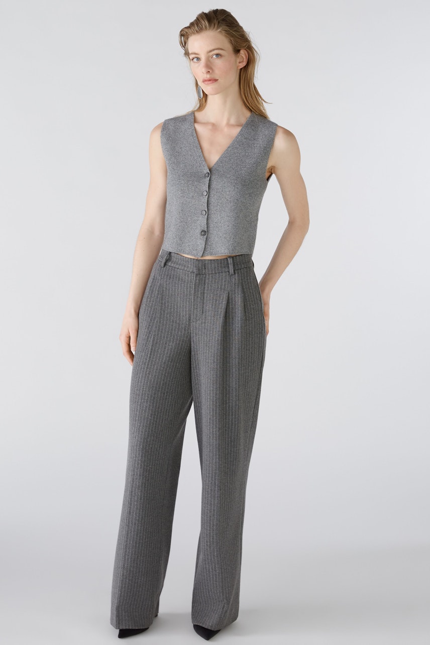 Bild 2 von Knitted waistcoat - grey in grey | Oui