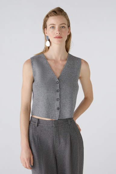 Bild 3 von Knitted waistcoat in grey | Oui