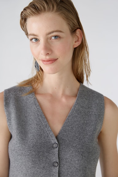 Bild 5 von Knitted waistcoat in grey | Oui