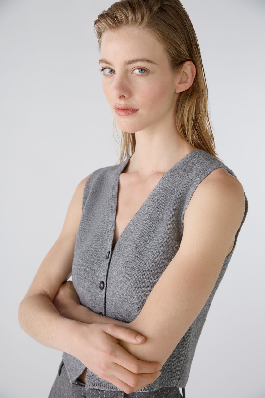 Bild 1 von Knitted waistcoat - grey in grey | Oui