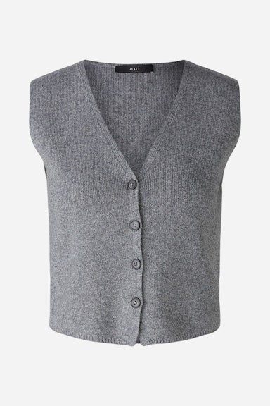 Bild 6 von Knitted waistcoat in grey | Oui