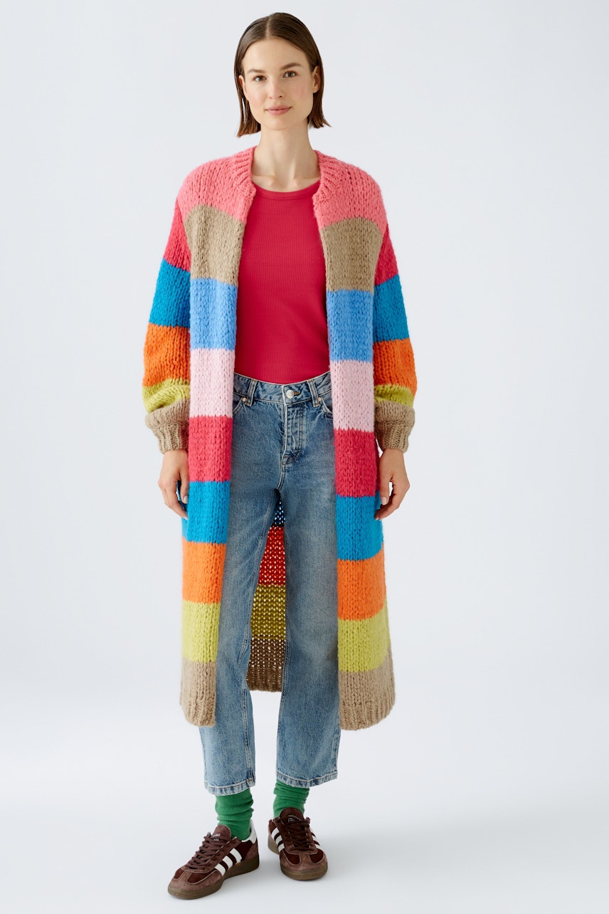 Bild 2 von Knitted coat - red blue in red blue | Oui