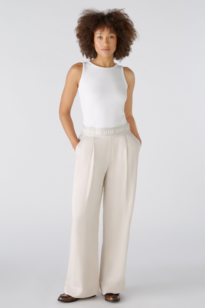 Bild 5 von Palazzo trousers - light stone in light stone | Oui