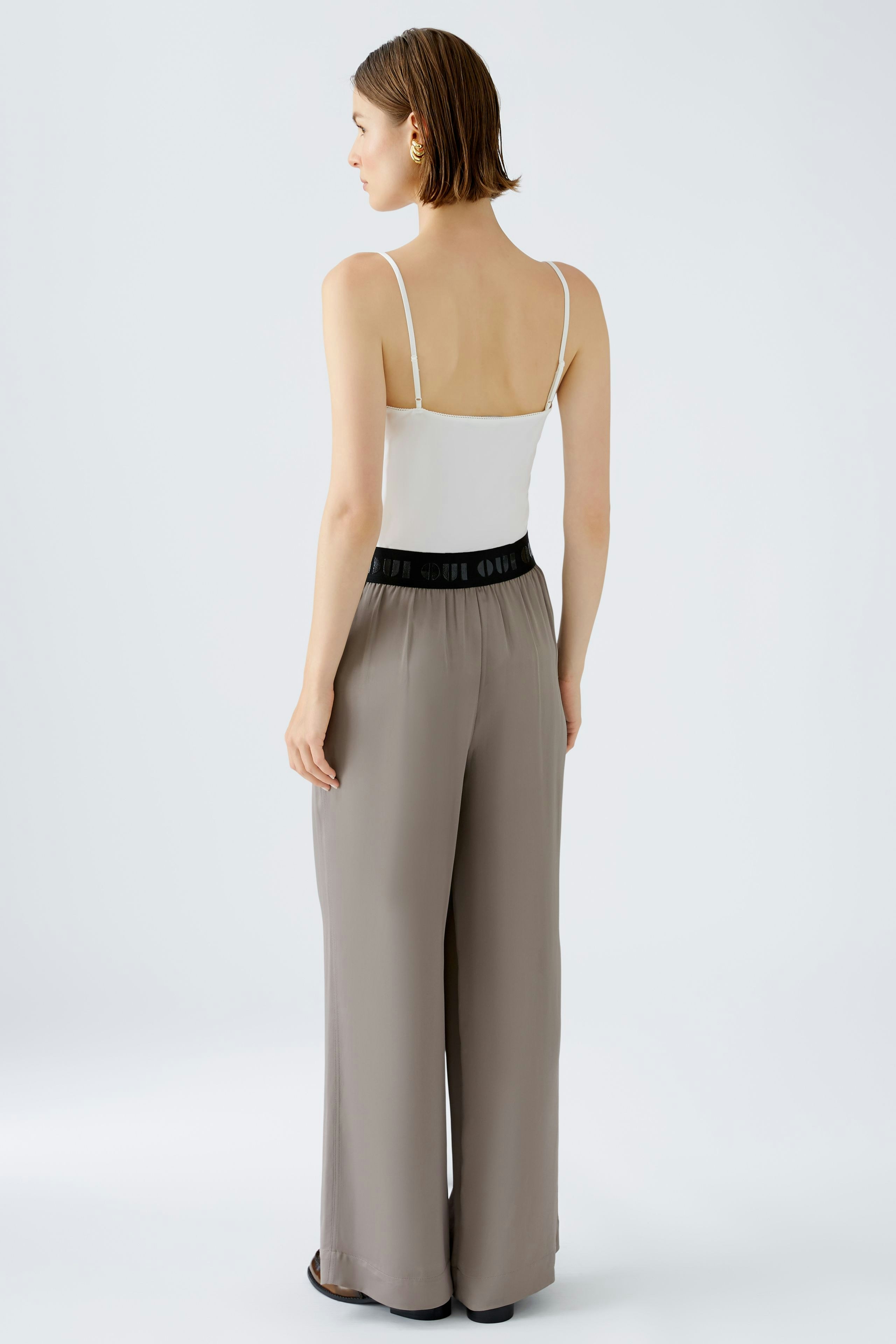 Palazzo trousers - taupe