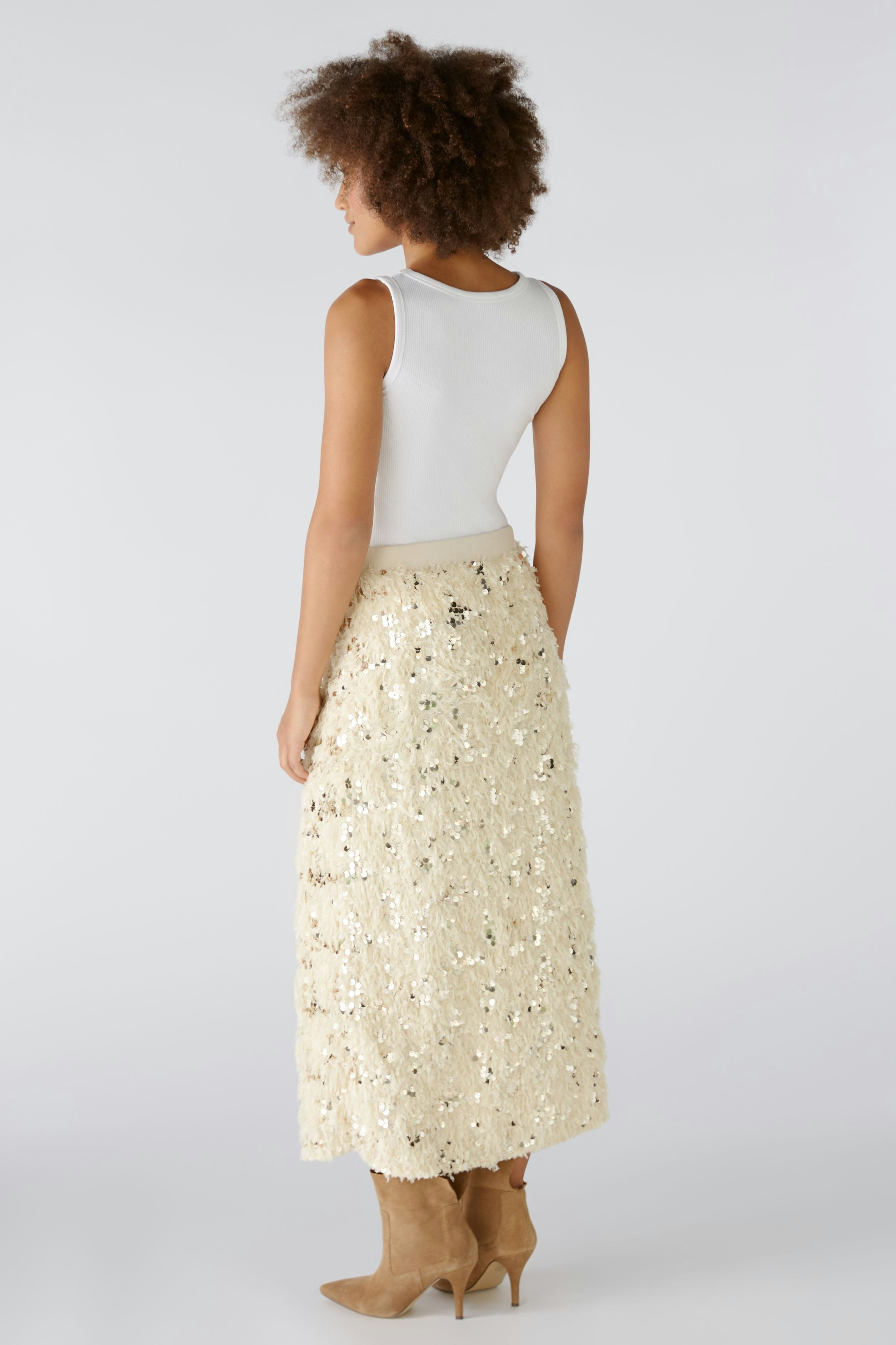Bild 3 von Midi skirt - offwhite camel in offwhite camel | Oui