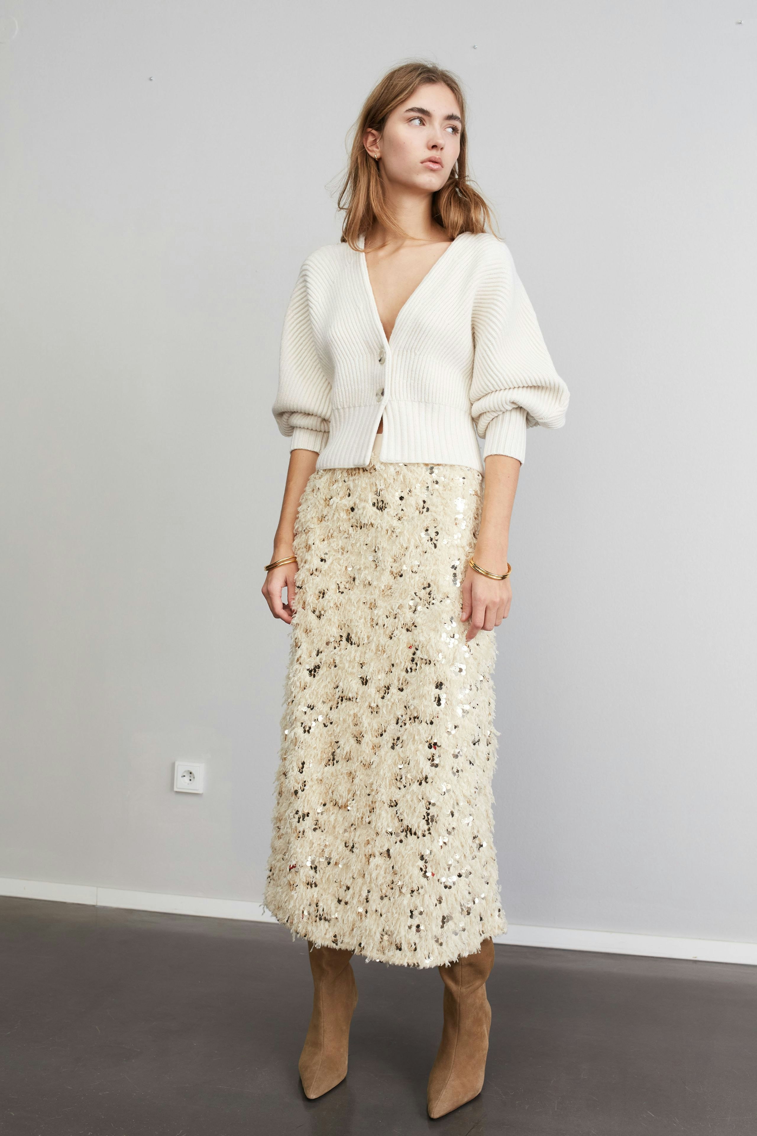Bild 5 von Midi skirt - offwhite camel in offwhite camel | Oui