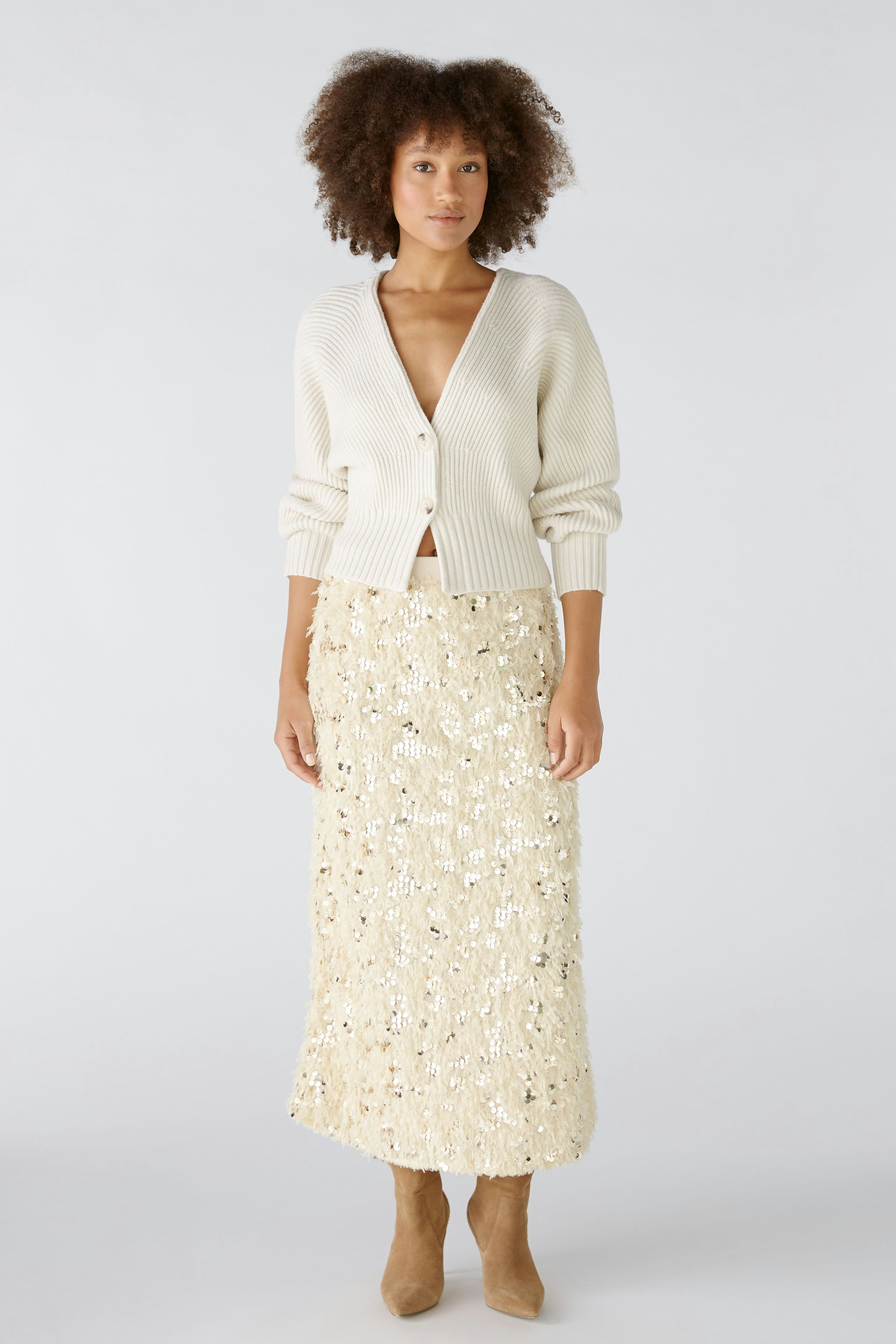 Bild 1 von Midi skirt - offwhite camel in offwhite camel | Oui