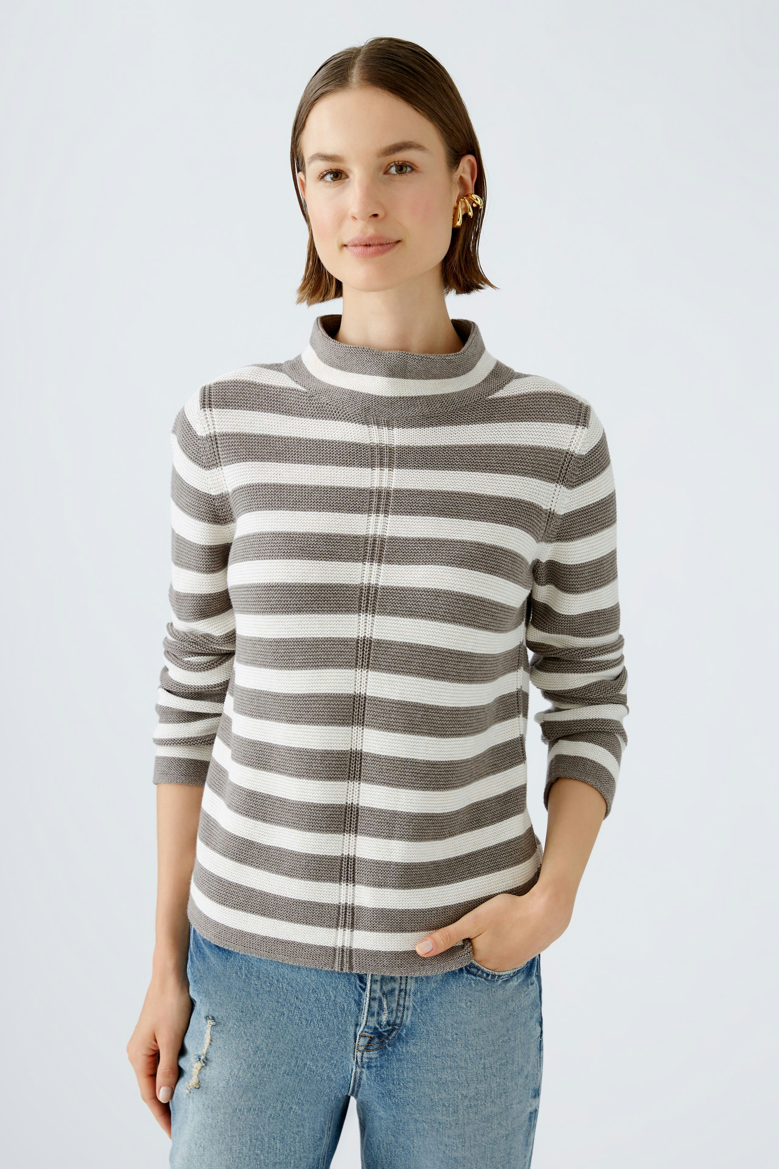 Bild 1 von pullover - dark brown offwhite in dark brown offwhite | Oui