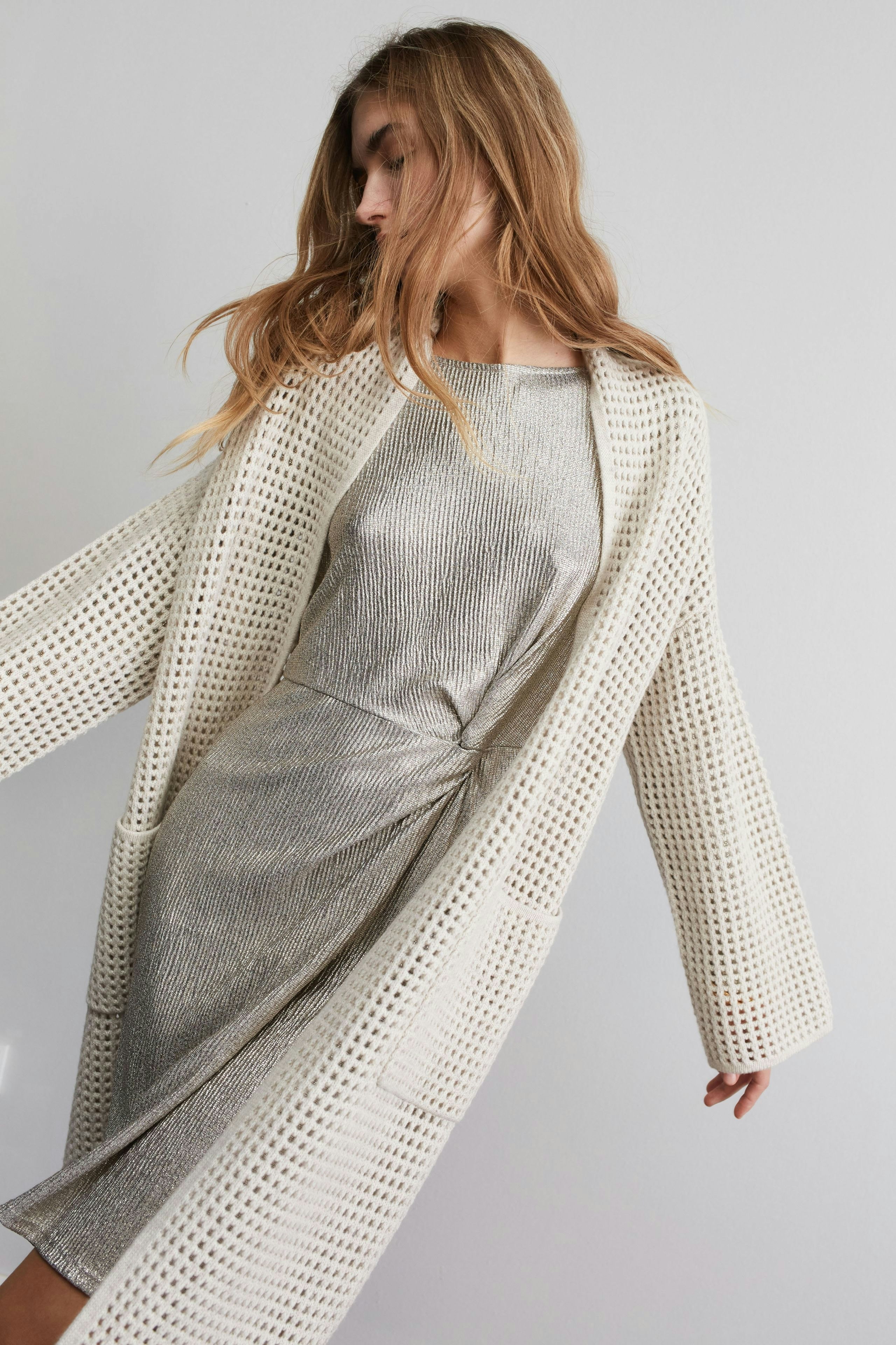 Bild 6 von Knitted coat - offwhite in offwhite | Oui