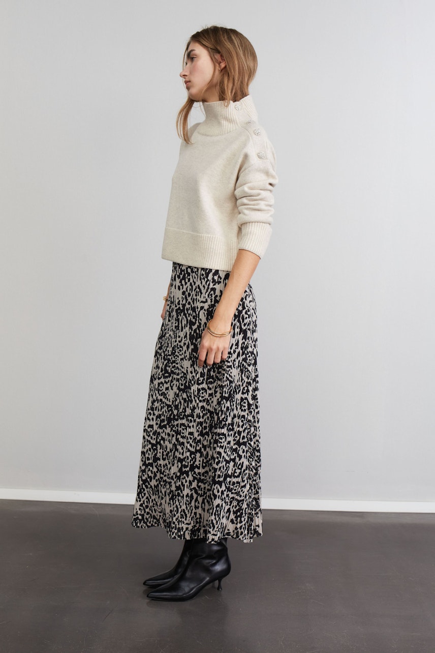 Bild 6 von Midi skirt - light stone grey in light stone grey | Oui