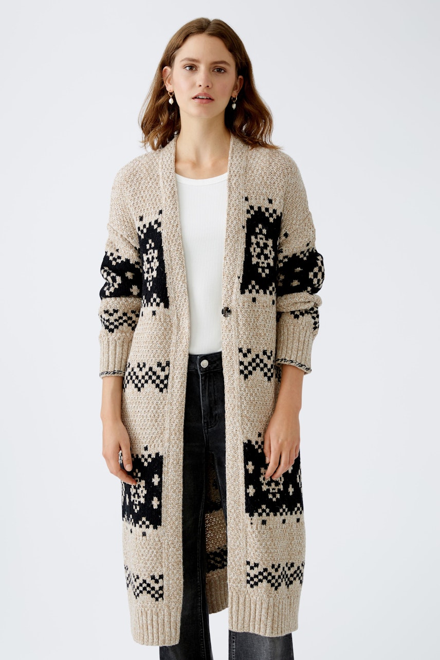 Bild 2 von Knitted coat - camel black in camel black | Oui