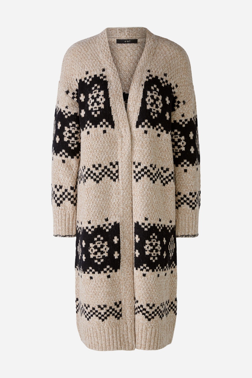 Bild 5 von Knitted coat - camel black in camel black | Oui