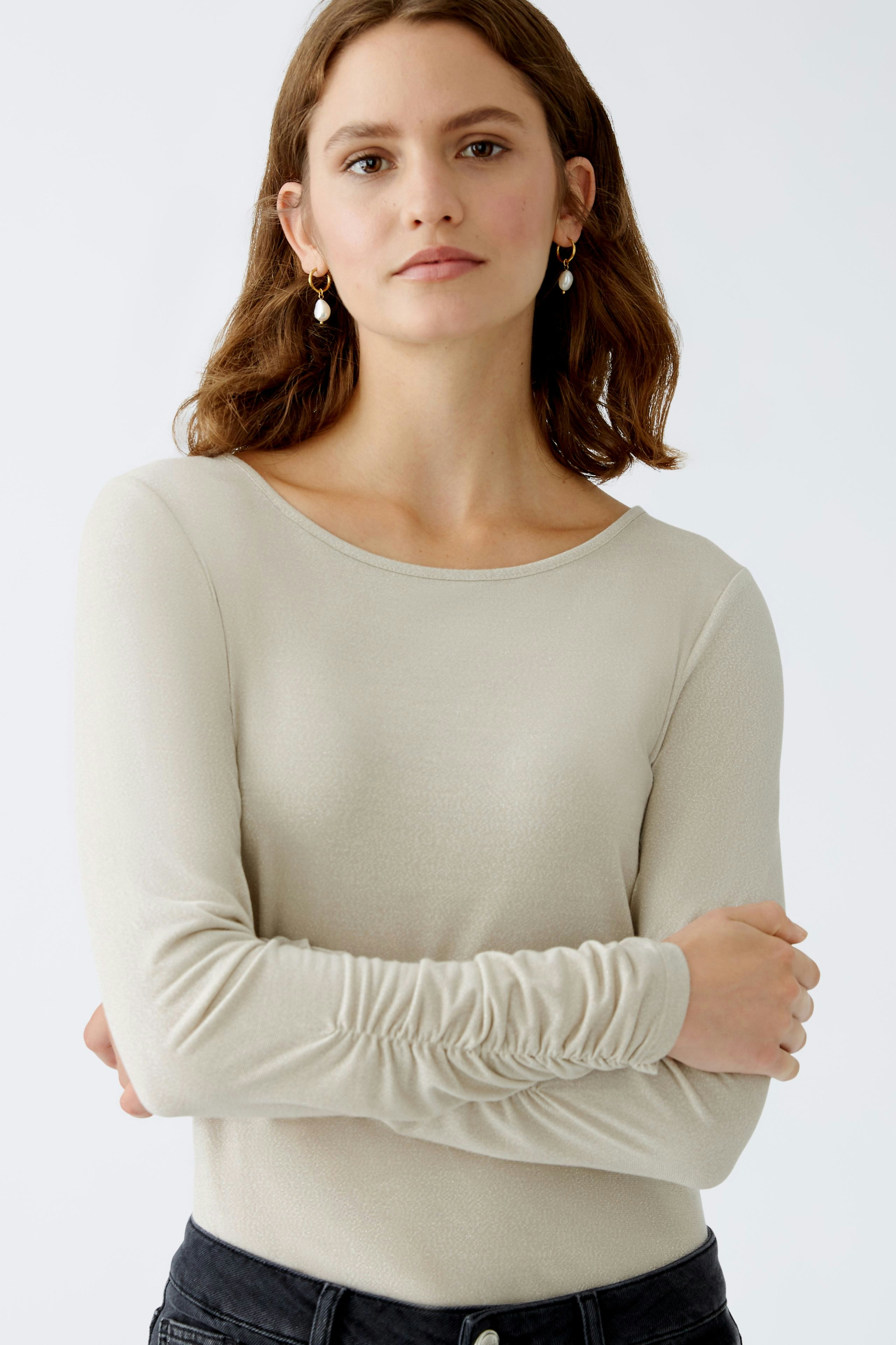 Bild 1 von Long-sleeved shirt - light beige mel in light beige mel | Oui