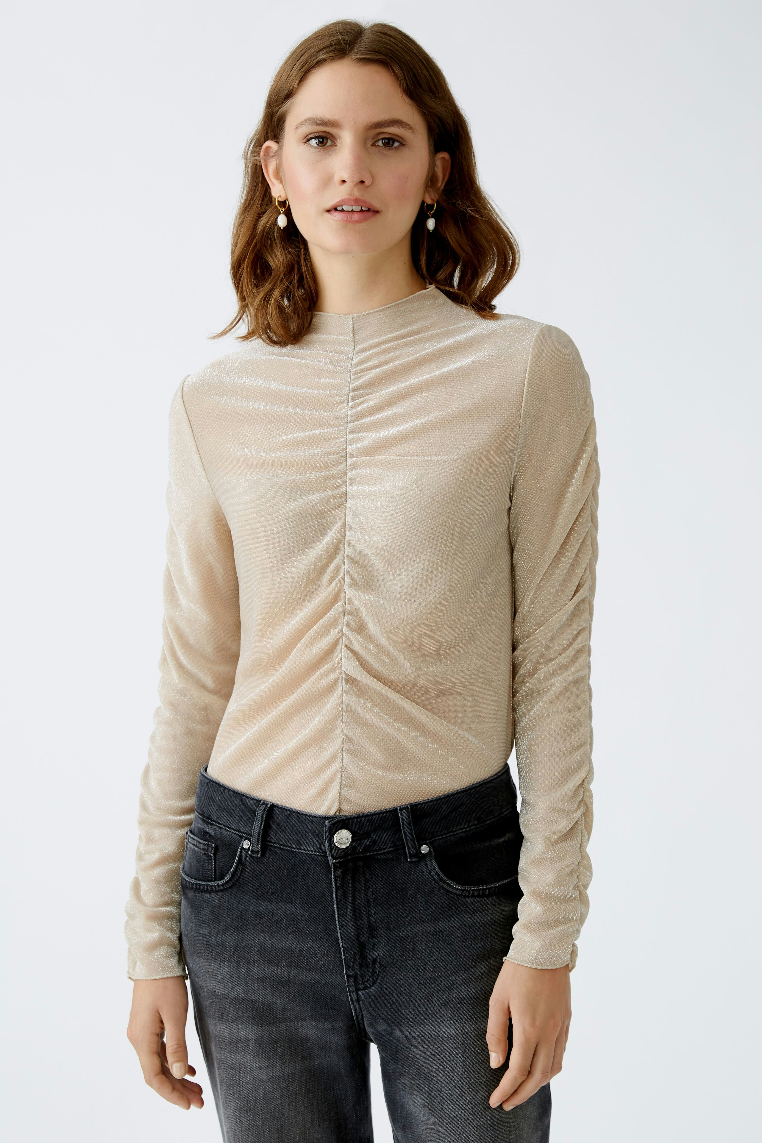 Bild 3 von Long-sleeved shirt - light beige mel in light beige mel | Oui