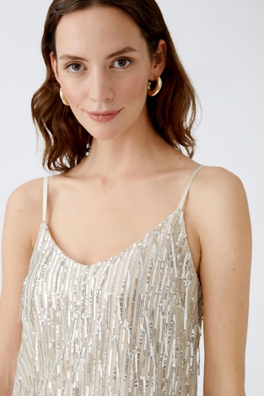 Bild 5 von Spaghetti top with sequins in light silver | Oui