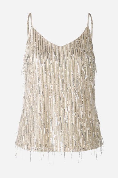 Bild 7 von Spaghetti top with sequins in light silver | Oui