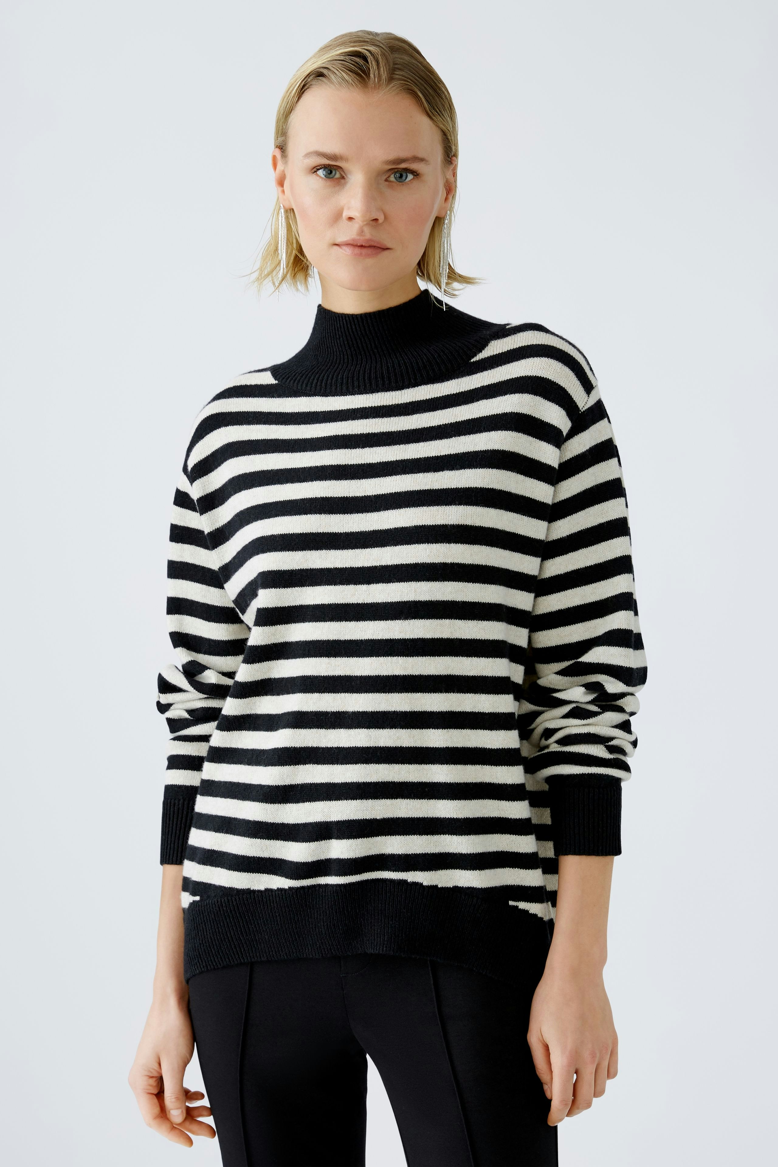 Rollkragenpullover - black offwhite