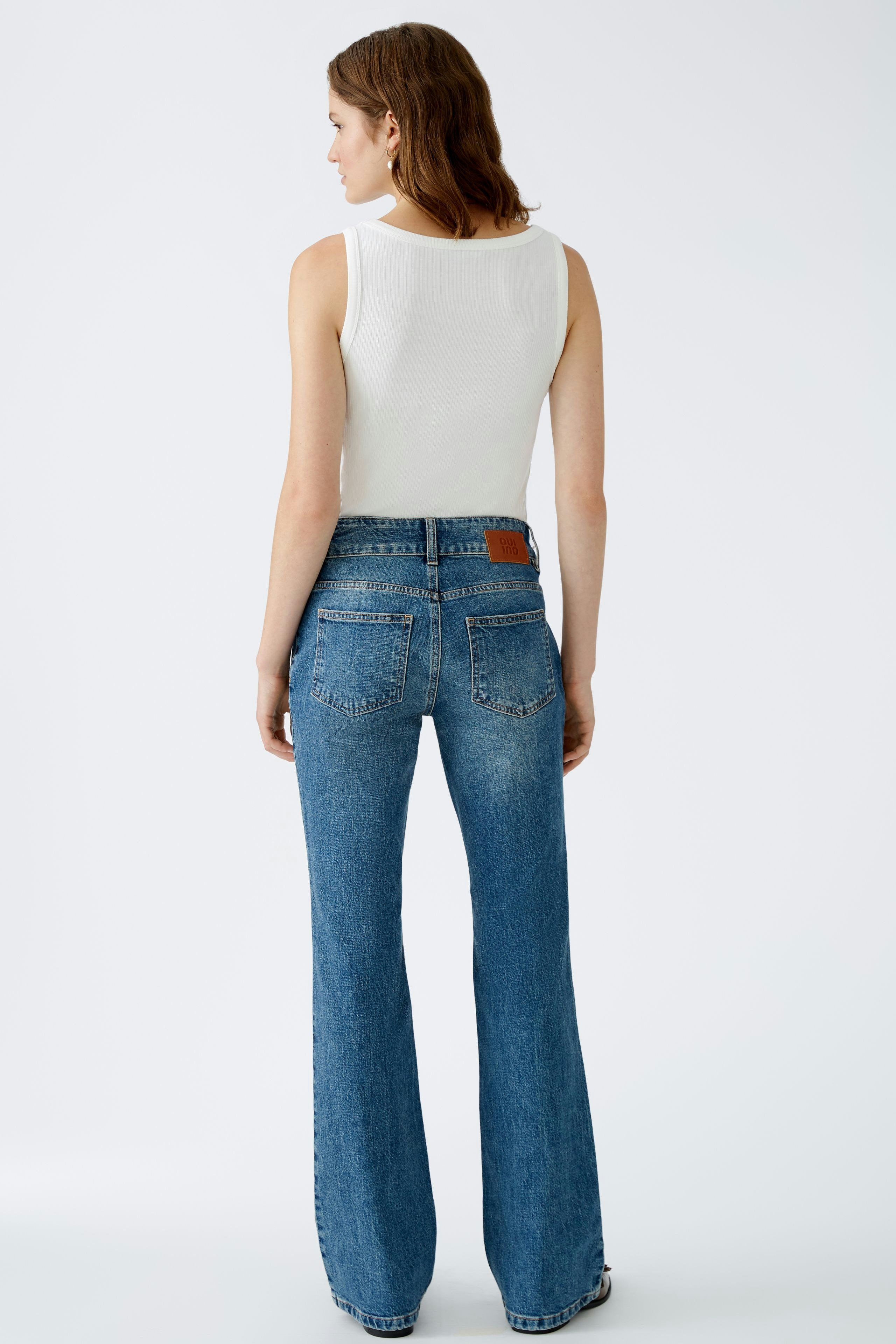 Bild 3 von Jeans the flared - darkblue denim in darkblue denim | Oui