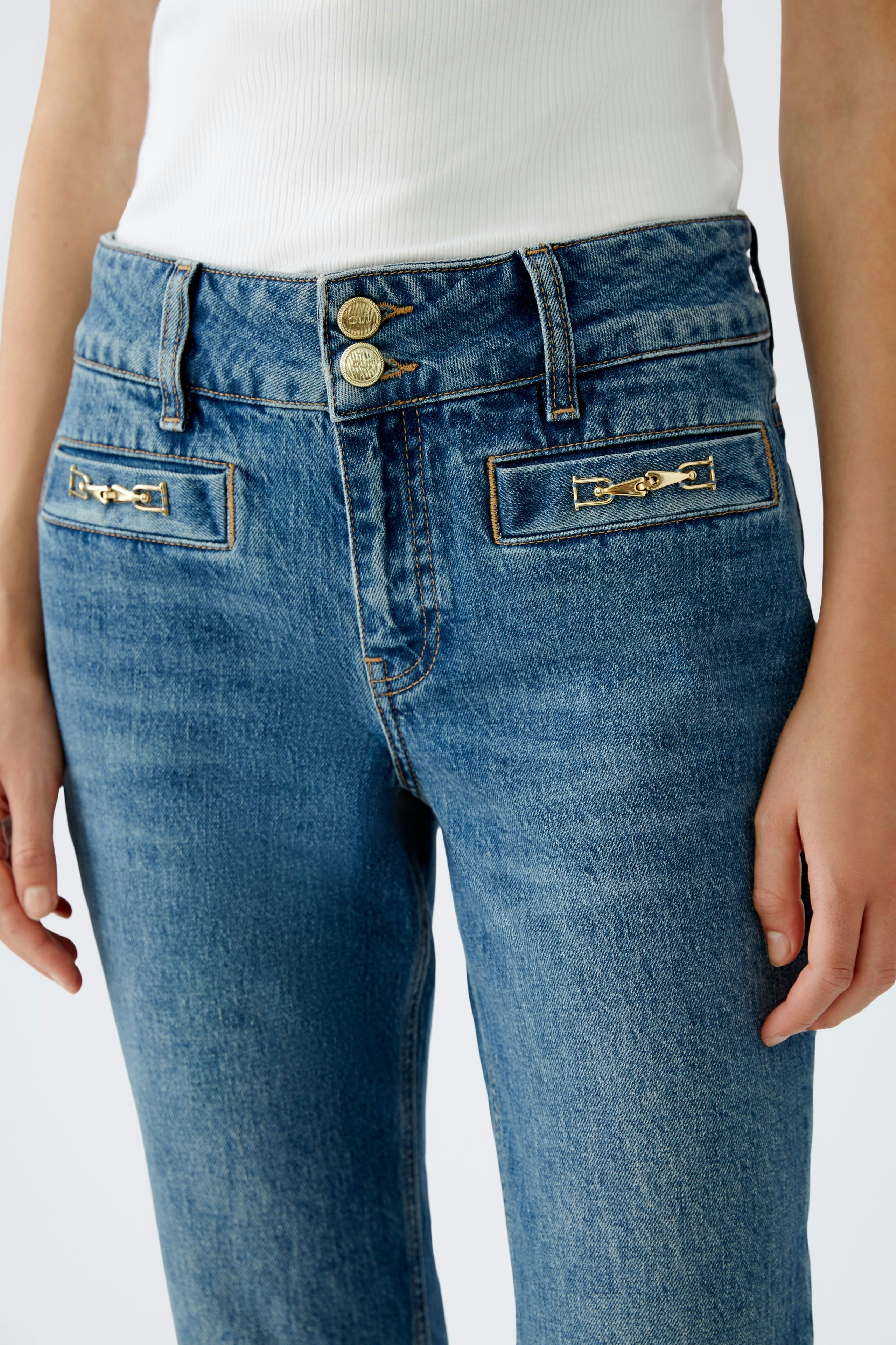 Bild 4 von Jeans the flared - darkblue denim in darkblue denim | Oui