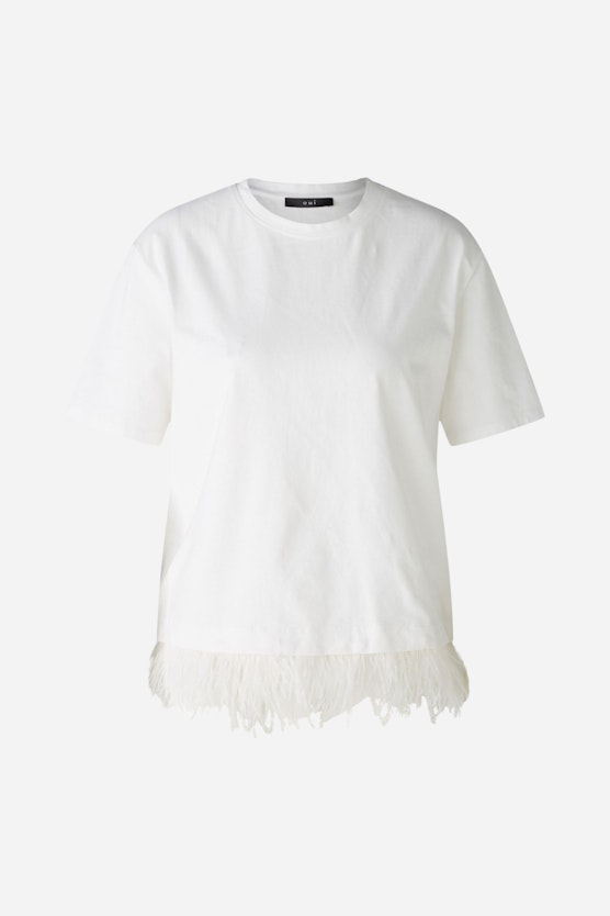 T-shirt pure cotton with feathers