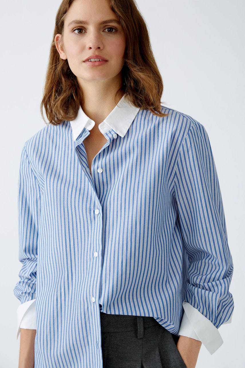 Bild 4 von Shirt blouse - blue white in blue white | Oui