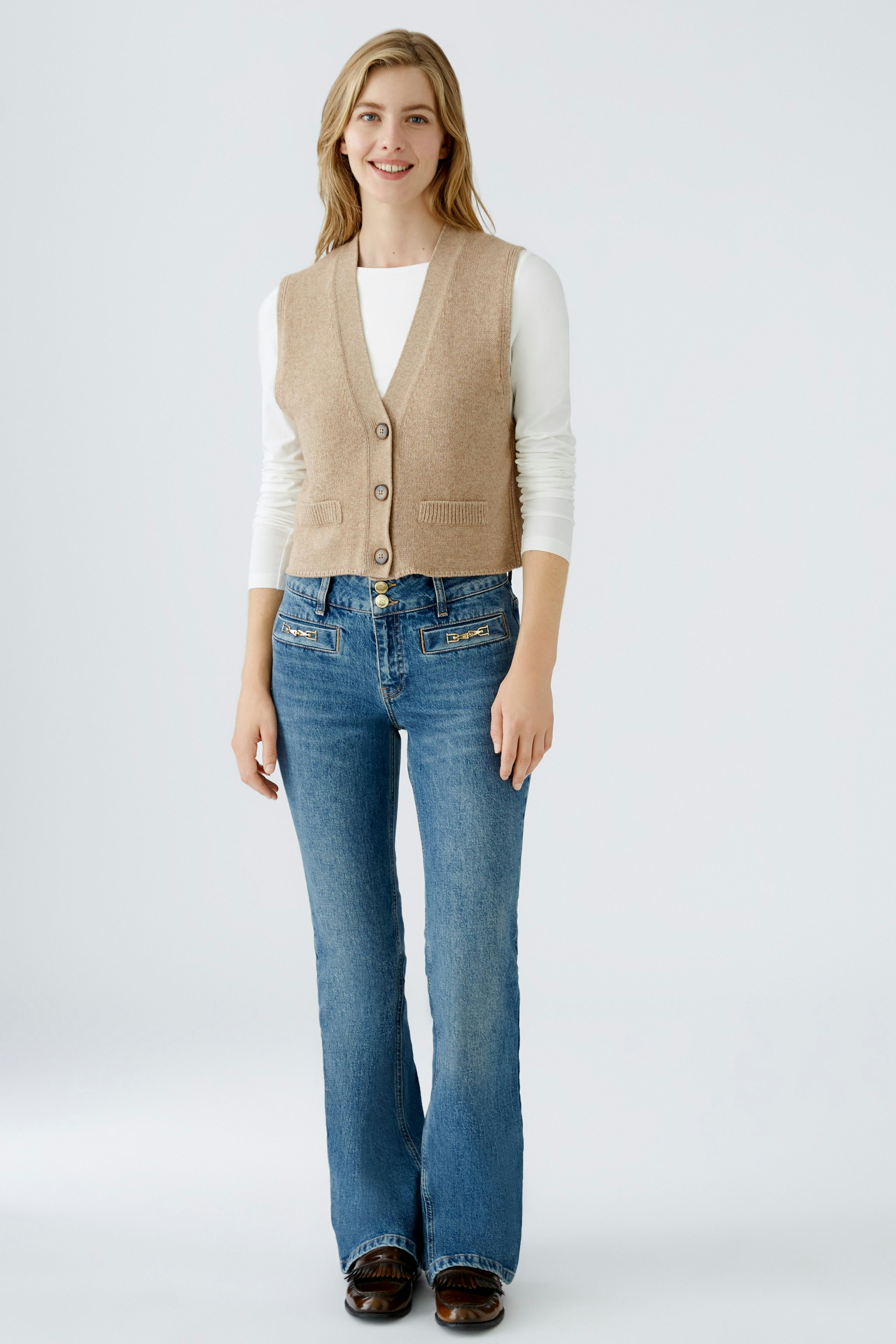 Bild 2 von Knitted waistcoat - beigemel in beigemel | Oui