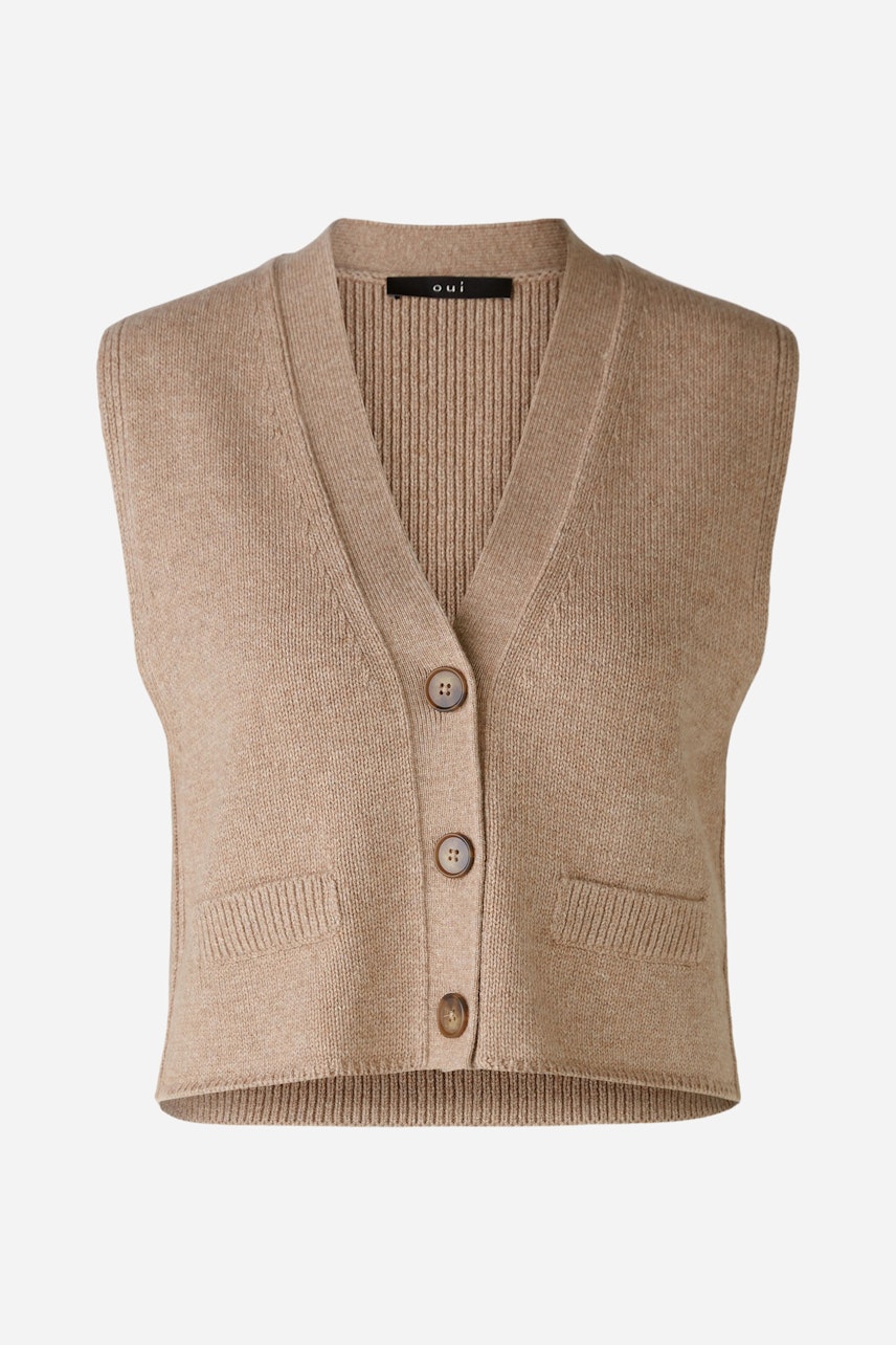 Bild 5 von Knitted waistcoat - beigemel in beigemel | Oui