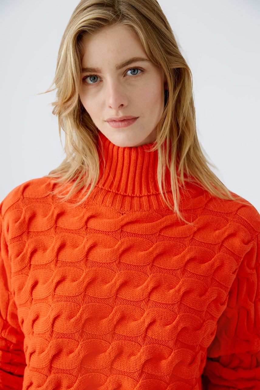 Bild 4 von Turtleneck pullover - cherry tomato in cherry tomato | Oui