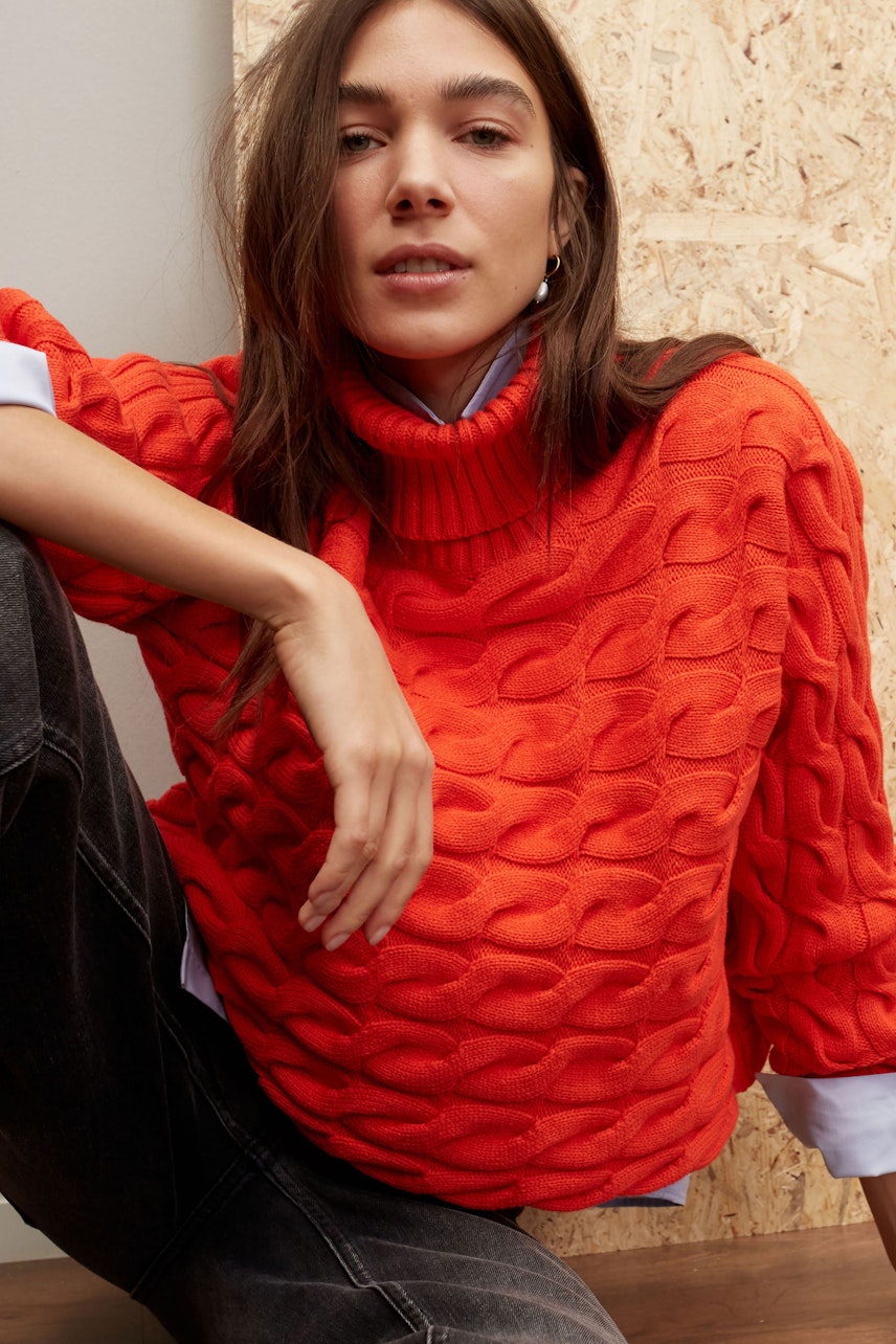 Bild 5 von Turtleneck pullover - cherry tomato in cherry tomato | Oui