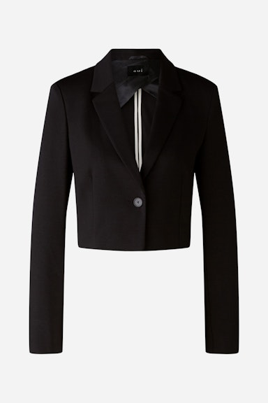 Bild 6 von Jersey blazer cropped in black | Oui