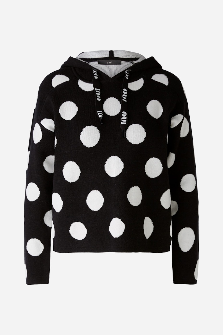 Kapuzenpullover - black offwhite